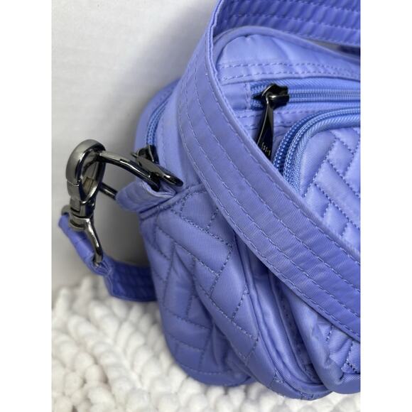 Lug Carousel Lavender Purple Quilted Belt Loop Bag Crossbody Bag - Picture 6 of 13